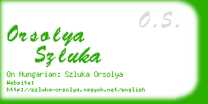 orsolya szluka business card